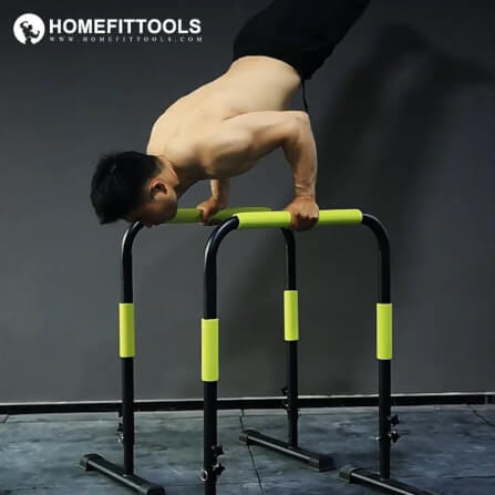 บาร์คู่พกพา ดิฟบาร์ HOMEFITTOOLS DIP BAR รุ่น V3_8